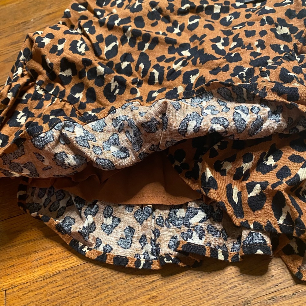 Rails Leopard Print Ruffle Hem Mini Skirt NWT Size Small - Picture 5 of 9
